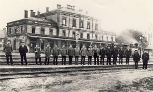 Historisches Bild vom Bahnhof in Kirchenlaibach