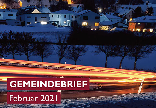 Titelbild des Gemeindebriefs Februar 2021