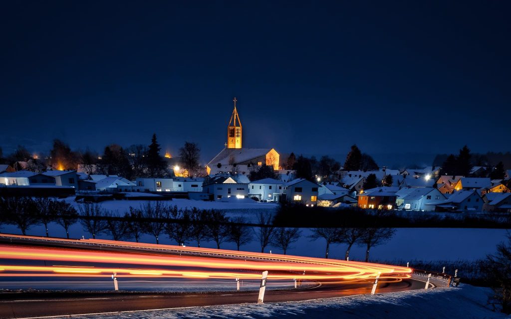 Kirchenlaibach bei Nacht