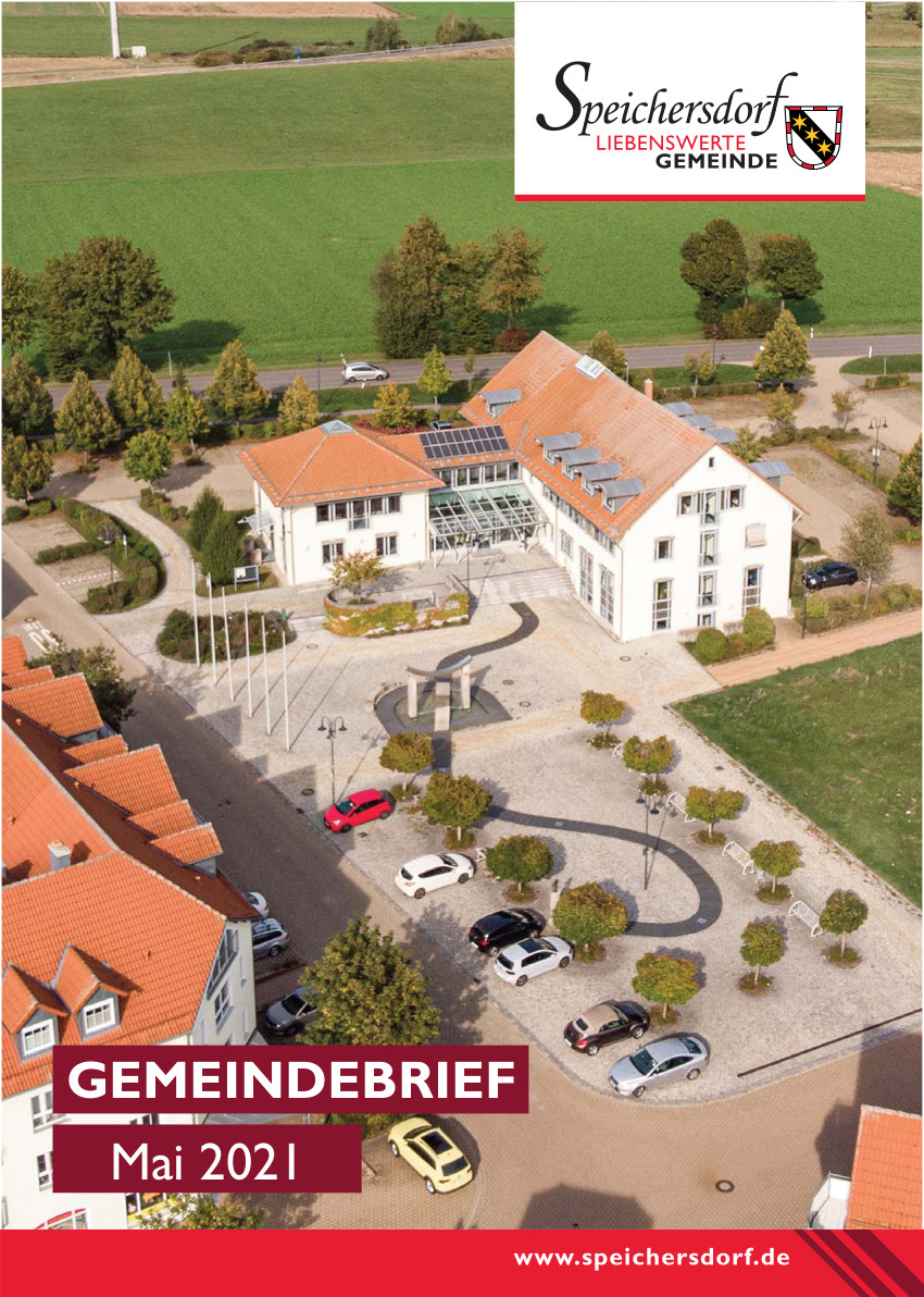 Cover des Gemeindebriefs Mai 2021 der Gemeinde Speichersdorf