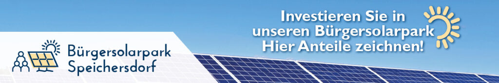 Banner für den Bürgersolarpark